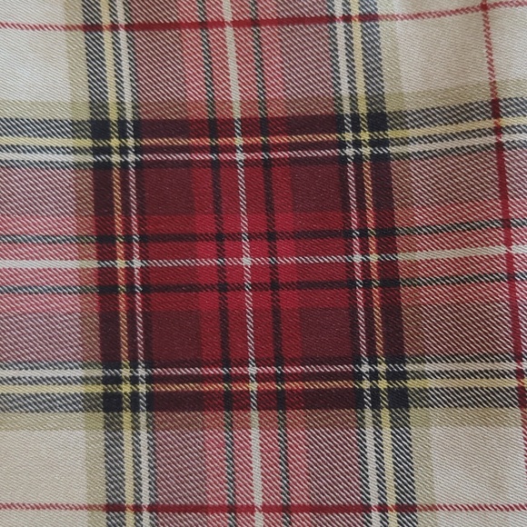 H & M Stretch Plaid Retro Pants 6 Red - Picture 10 of 14